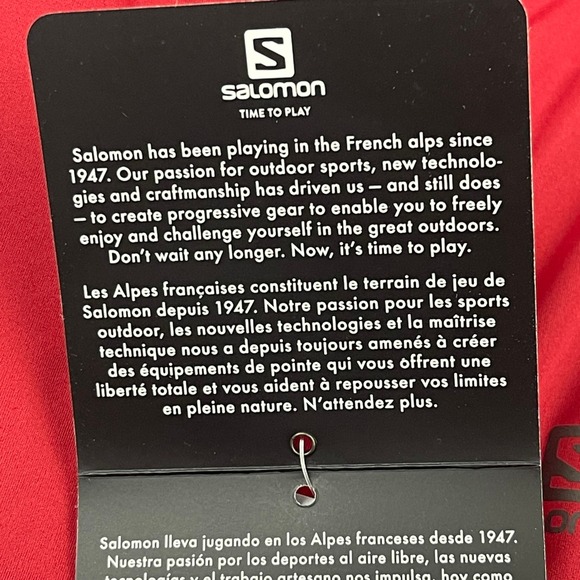 NEW Salomon Womens M Technical Training Jacket Hooded Full Zip Black Red C11213 - Picture 9 of 10